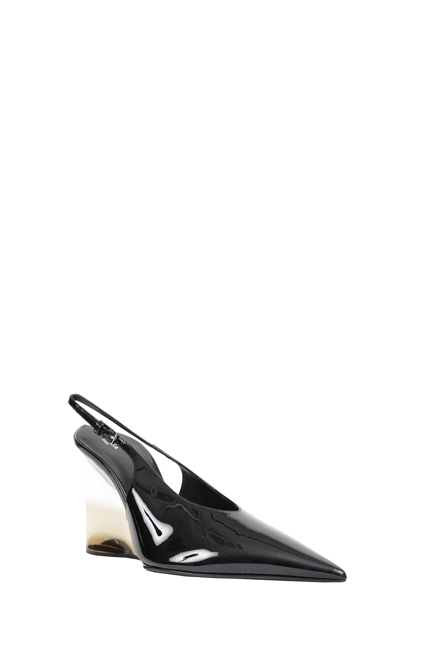 Invisible Wedge Slingbacks