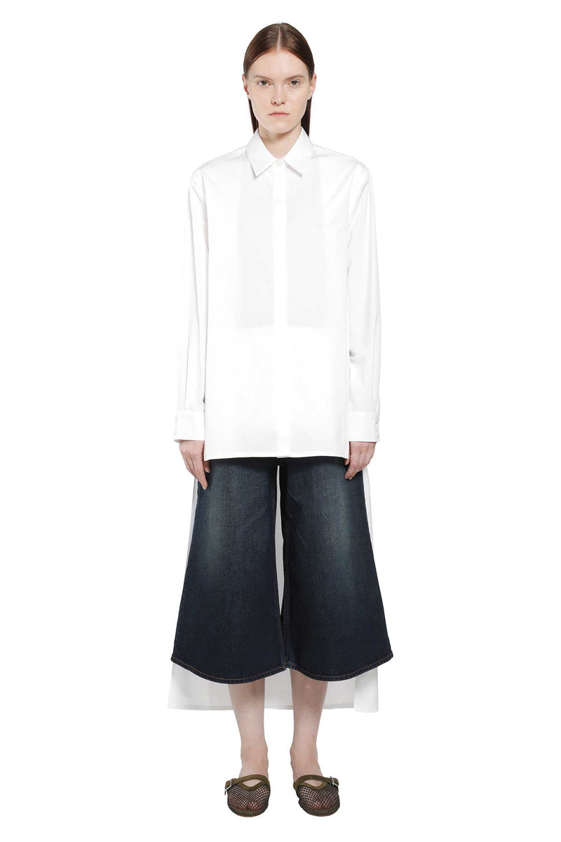 ALAIA Asymmetric Cotton Poplin Shirt woman