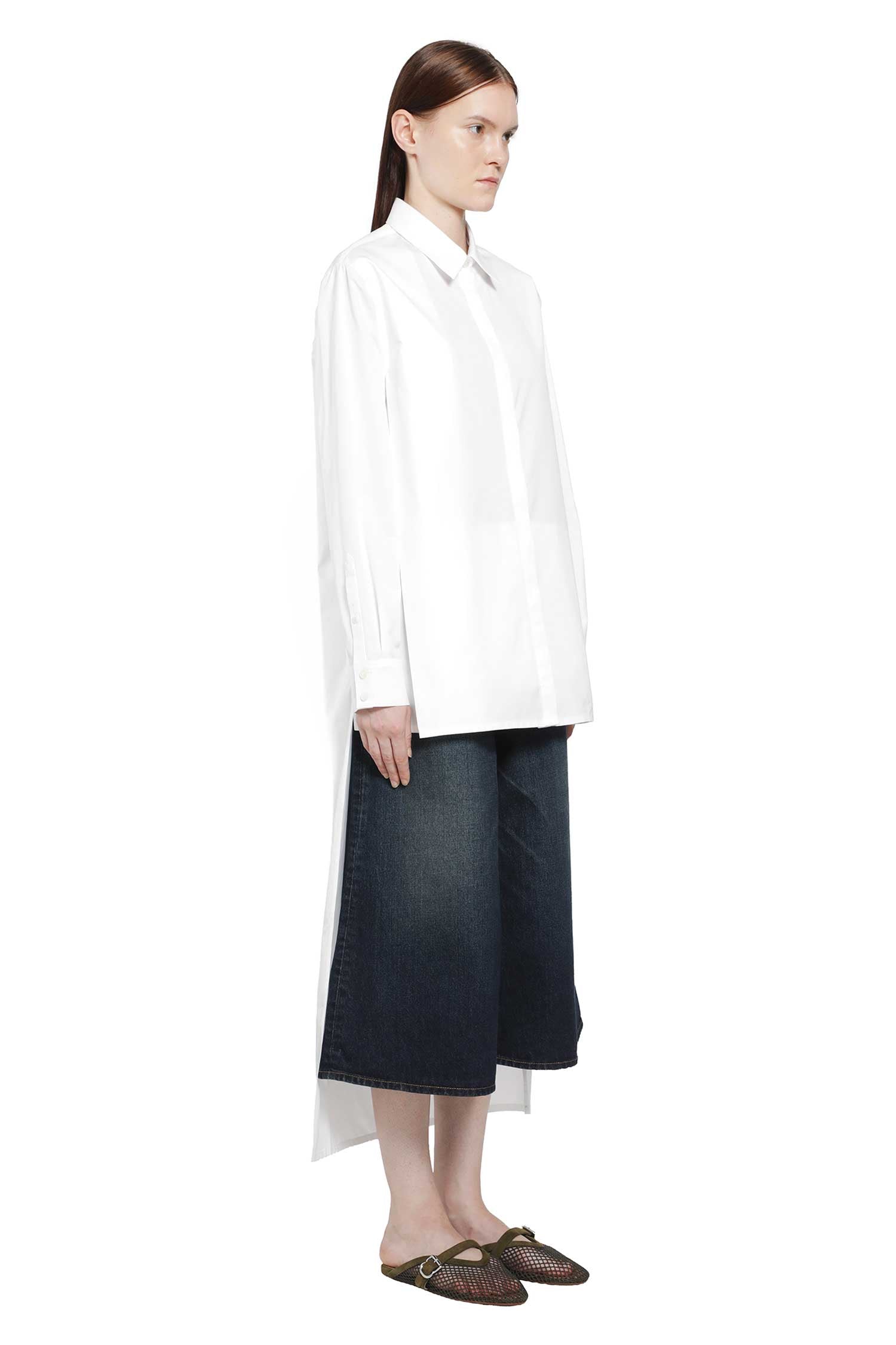 ALAIA Asymmetric Cotton Poplin Shirt woman
