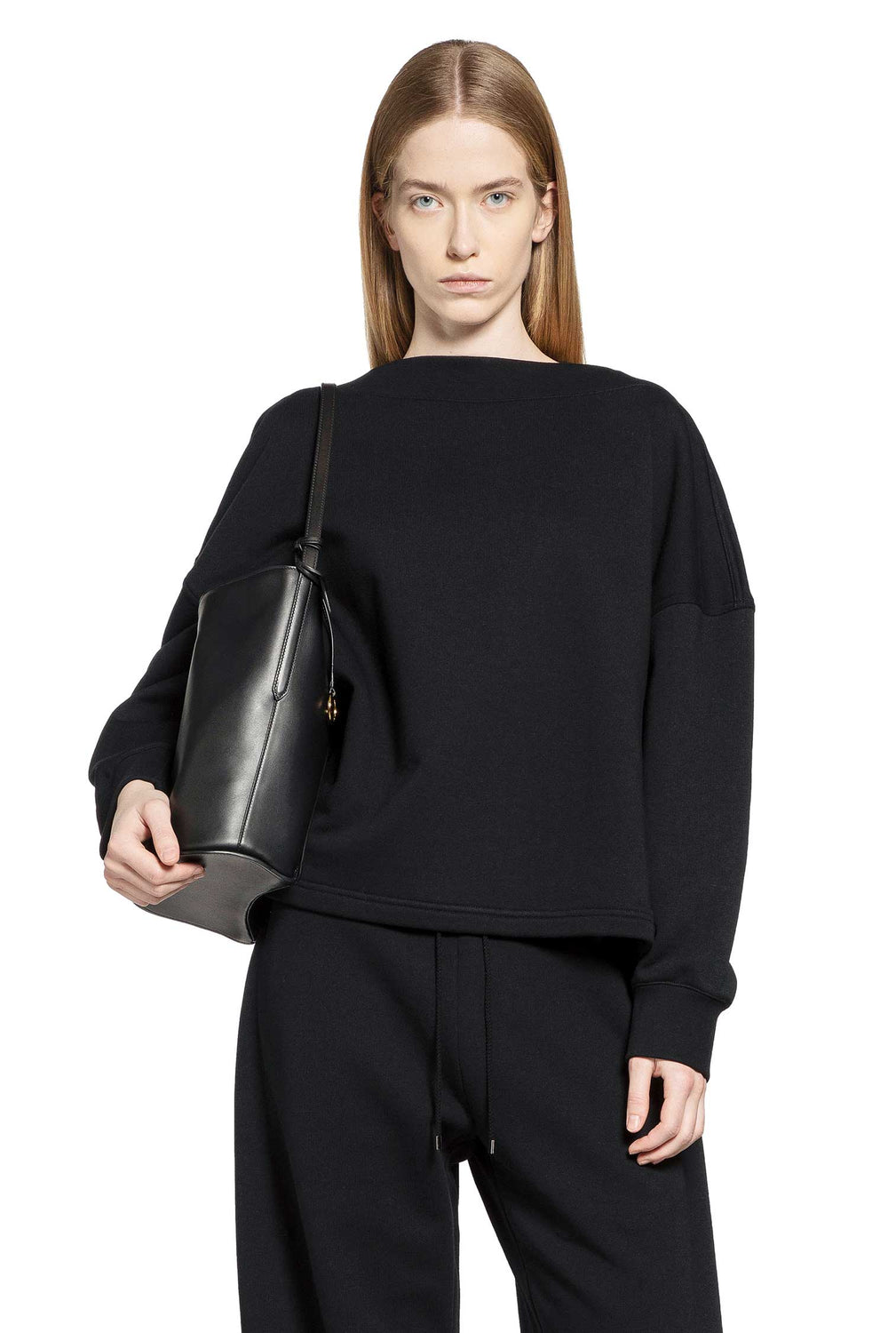 ALAIA Boatneck Fleece Sweatshirt woman