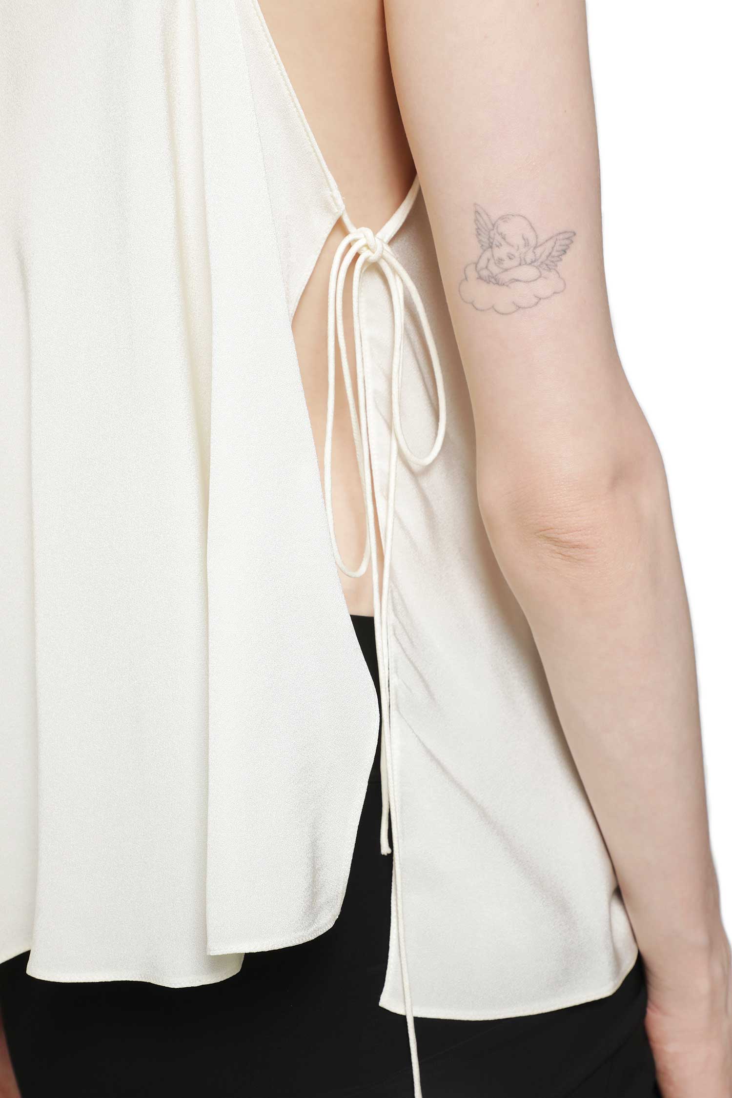 Tied Blouse in Viscose Cady