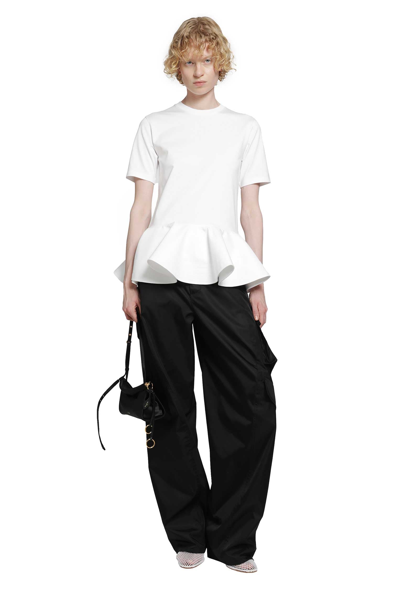 ALAIA Cotton Jersey Crinoline T-Shirt woman