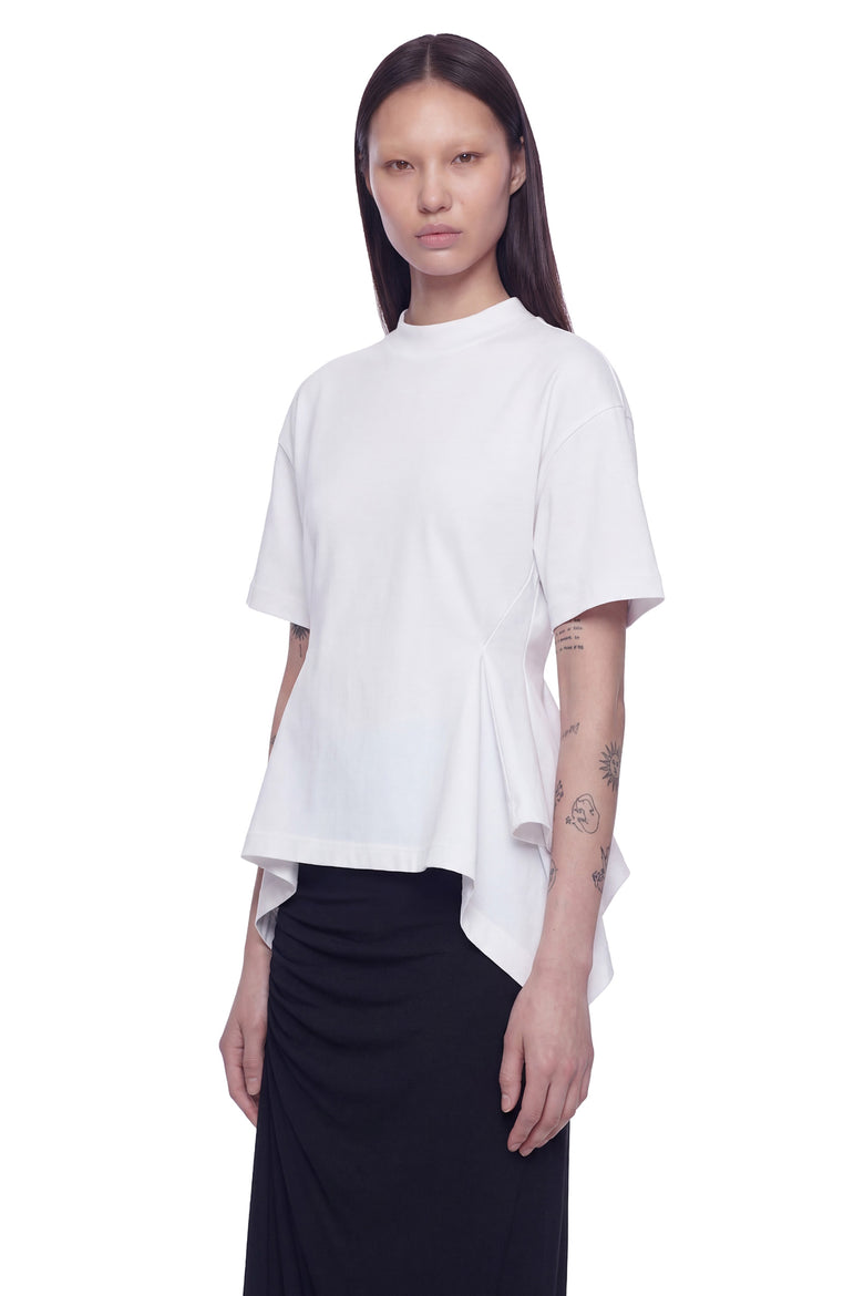 
              Panneled Cotton T-Shirt
            