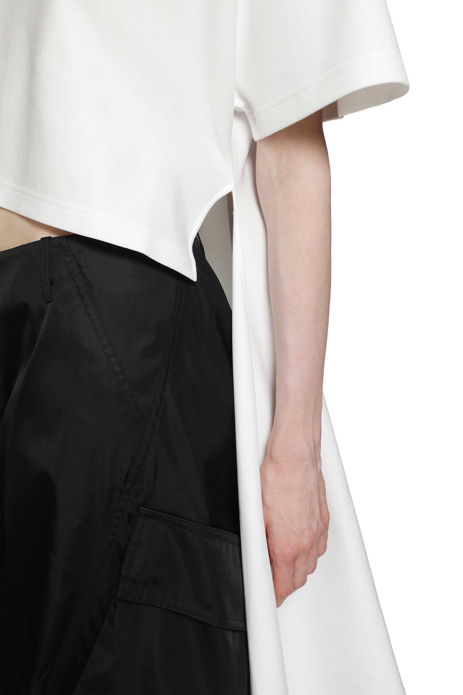 ALAIA Asymmetric Cotton T-Shirt woman