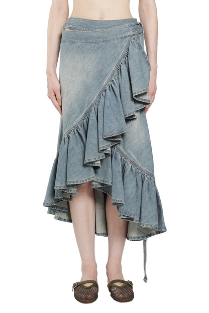 Denim Ruffle Skirt