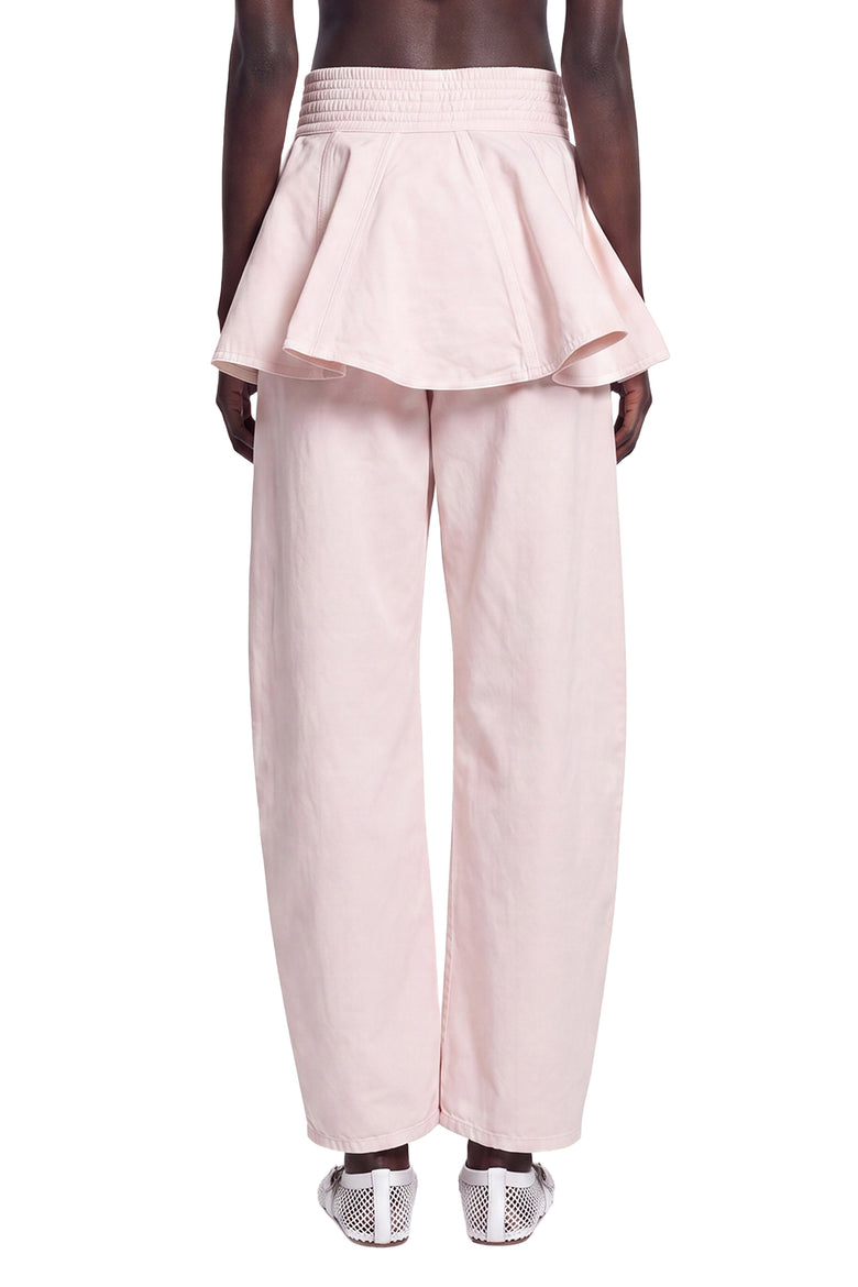 ALAIA Denim Peplum Belt Skirt woman