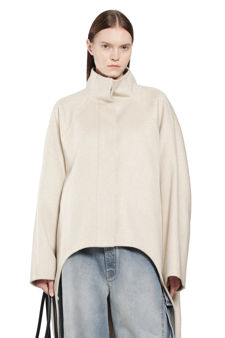 ALAIA Asymmetric Double Face Cashmere Coat woman