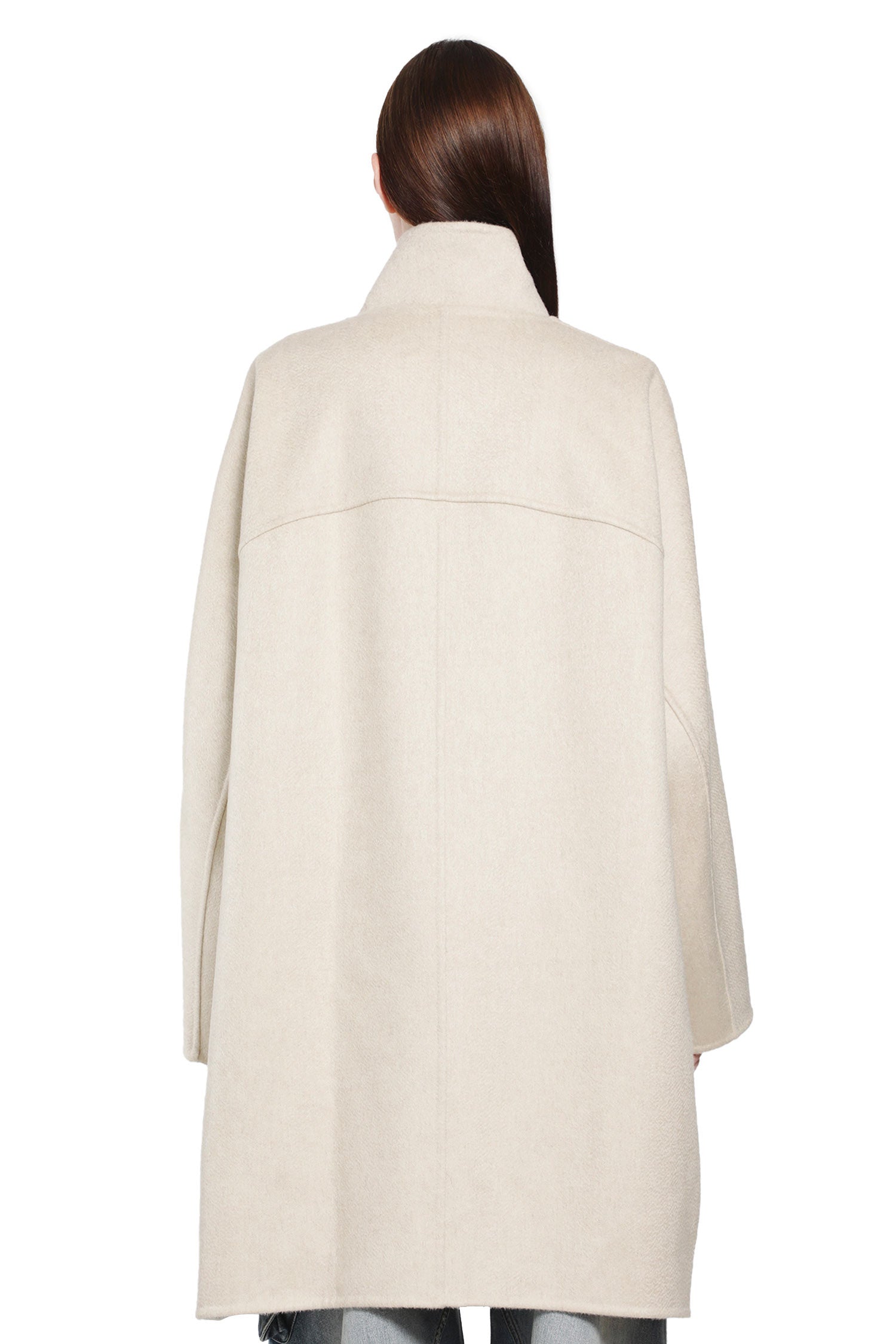Asymmetric Double Face Cashmere Coat