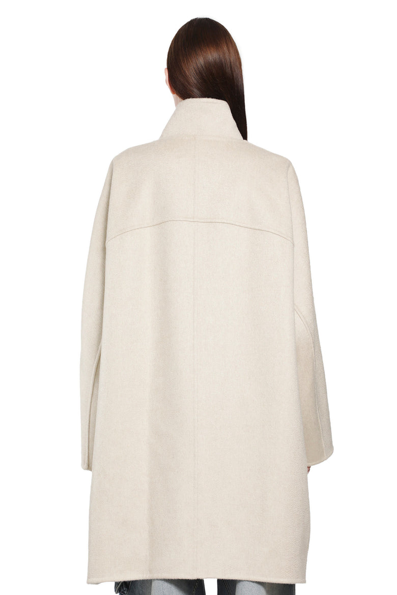 ALAIA Asymmetric Double Face Cashmere Coat woman