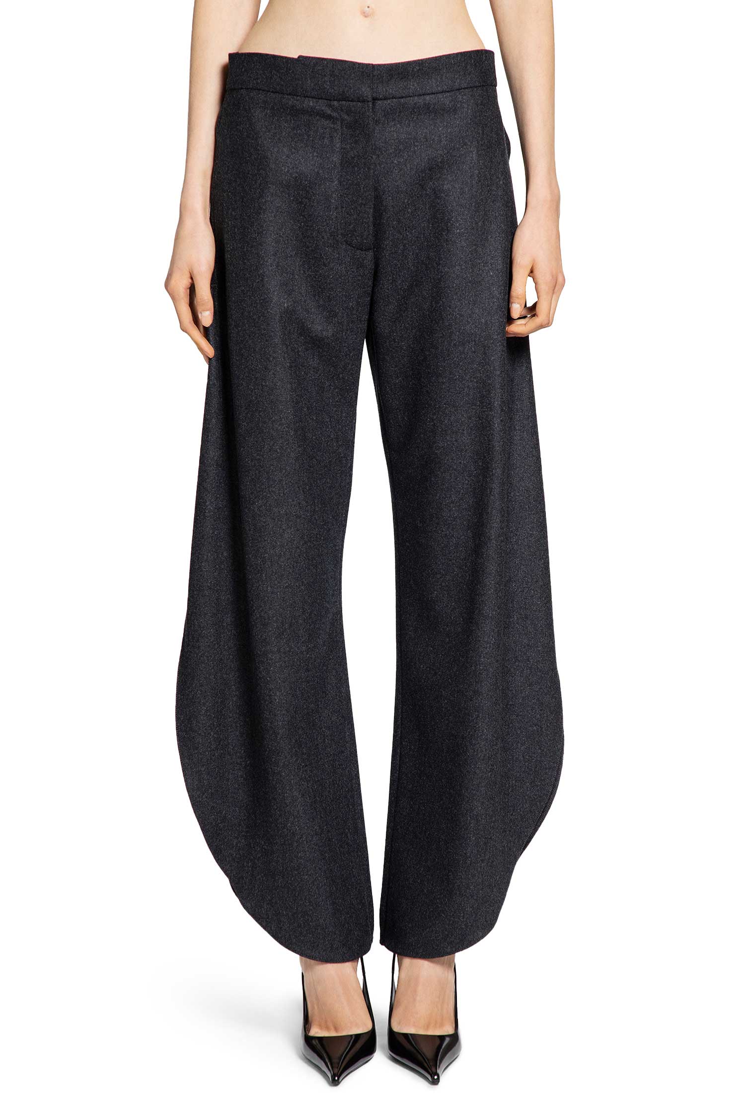ALAIA WOMAN GREY TROUSERS