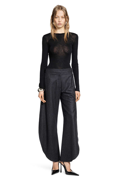 ALAIA WOMAN GREY TROUSERS