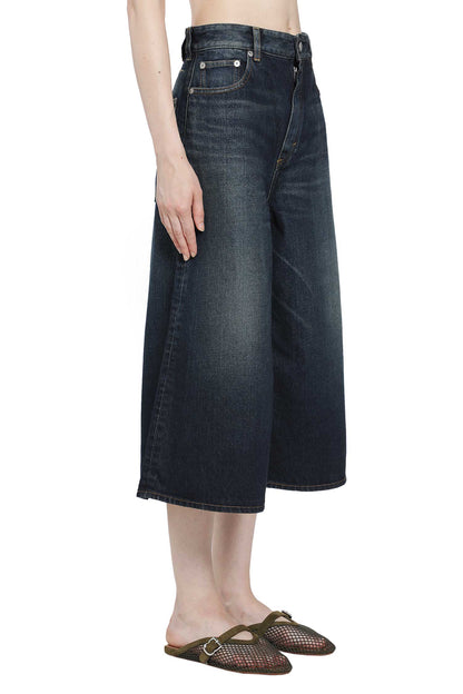 Palazzo Denim Bermuda Shorts