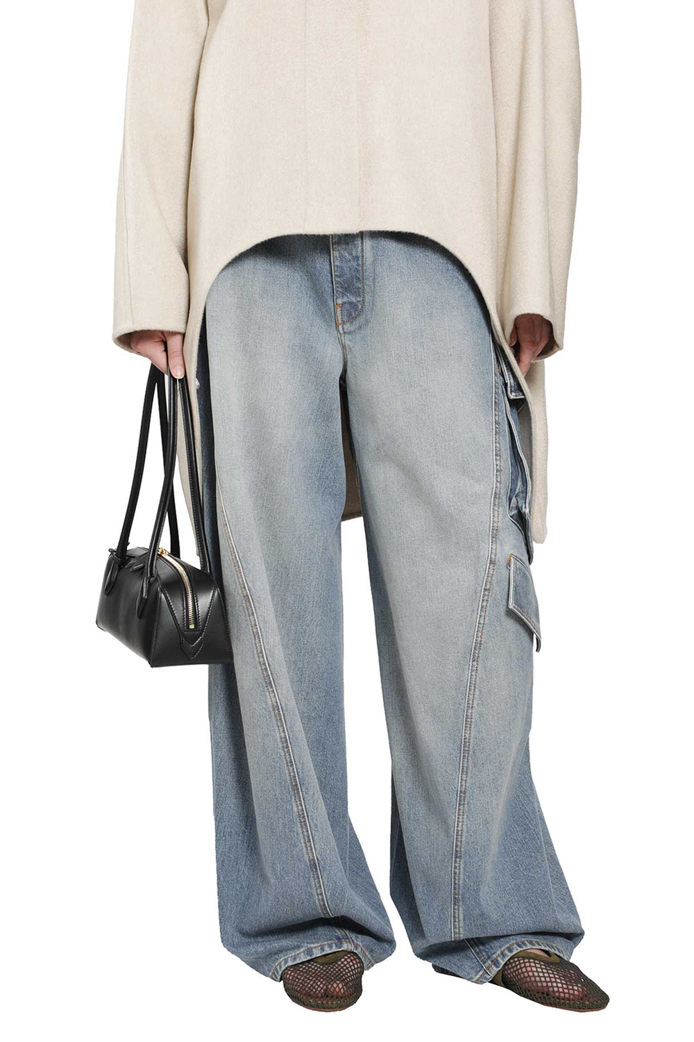 ALAIA Denim Cargo Pants woman
