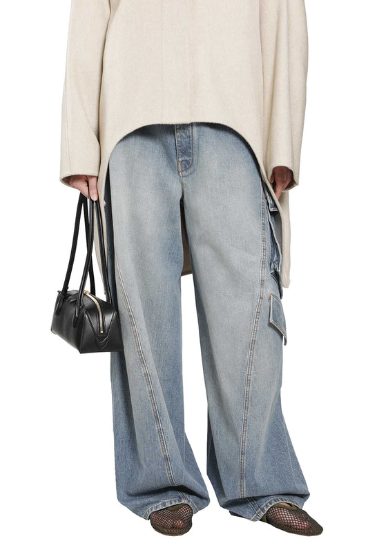 Denim Cargo Pants