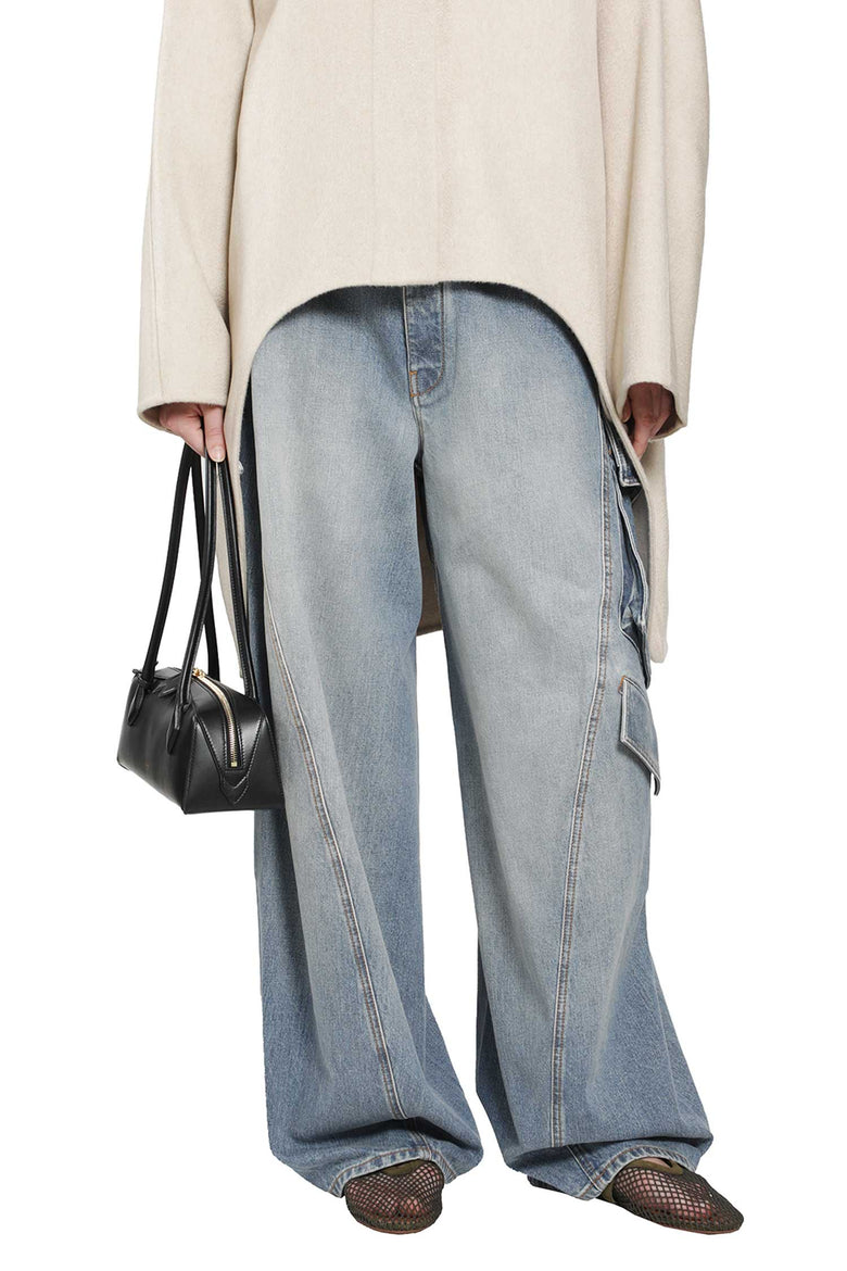 ALAIA Denim Cargo Pants woman