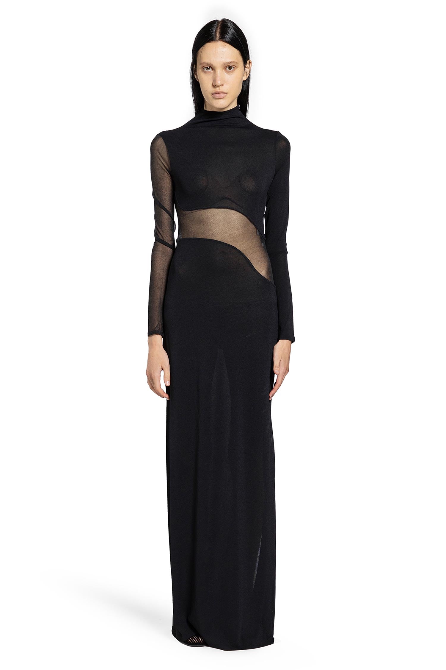 Silk-Knit Cut-Out Dress