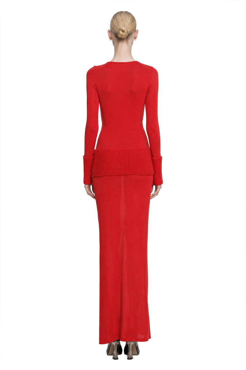 ALAIA Merino Bodycon Dress woman
