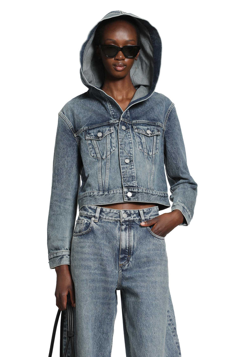 ALAIA Hooded Denim Jacket woman