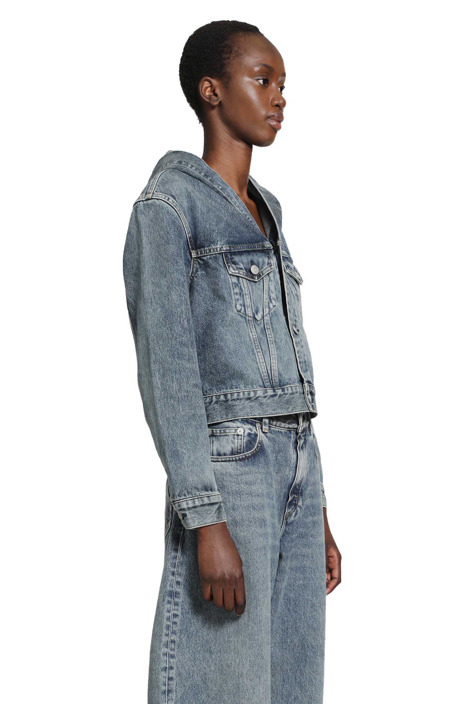 ALAIA Hooded Denim Jacket woman