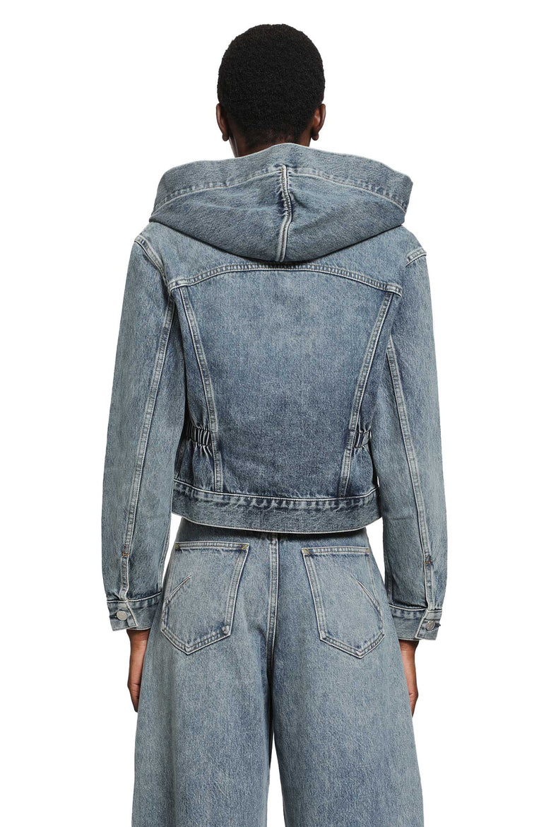 ALAIA Hooded Denim Jacket woman