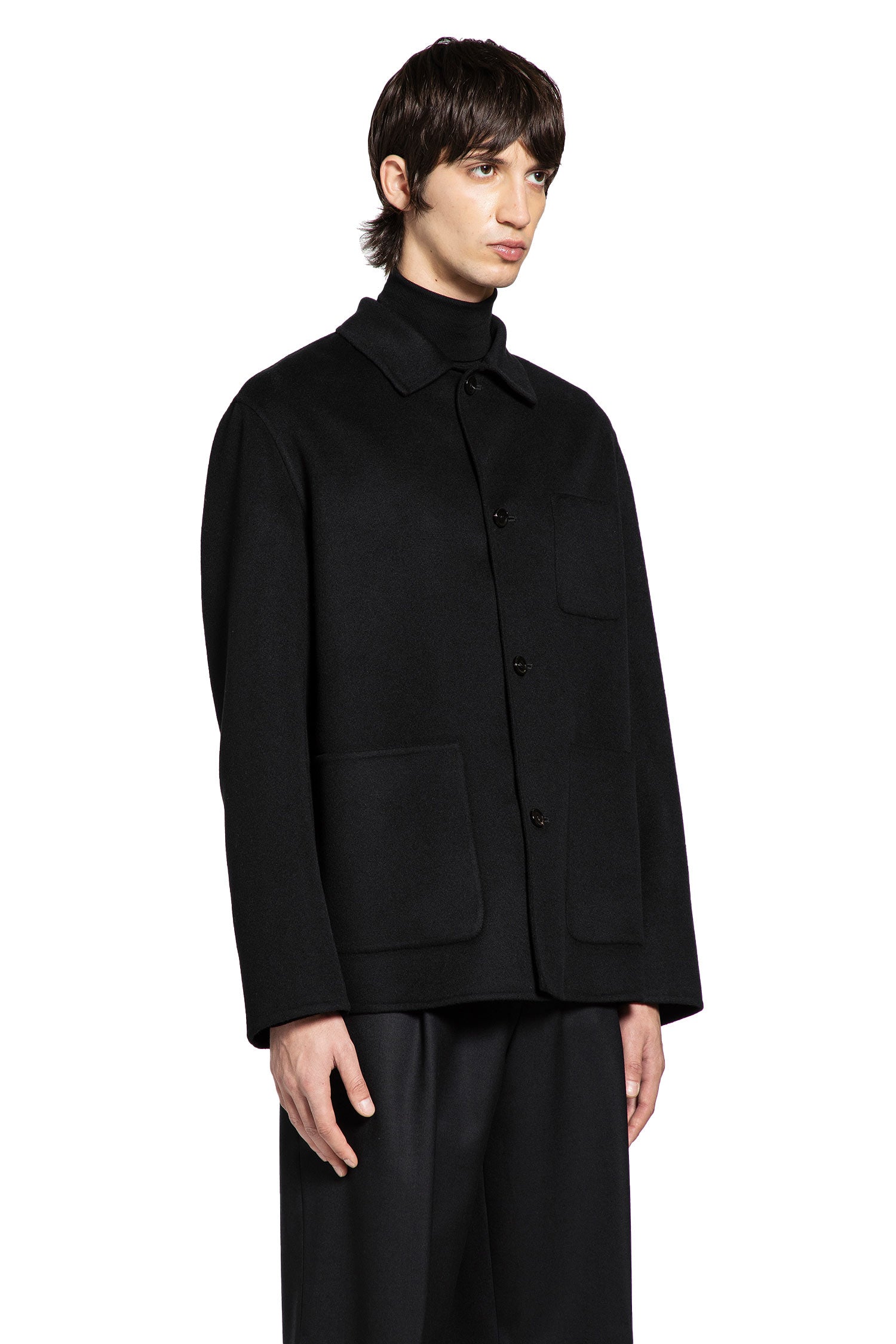 LARDINI MAN BLACK JACKETS