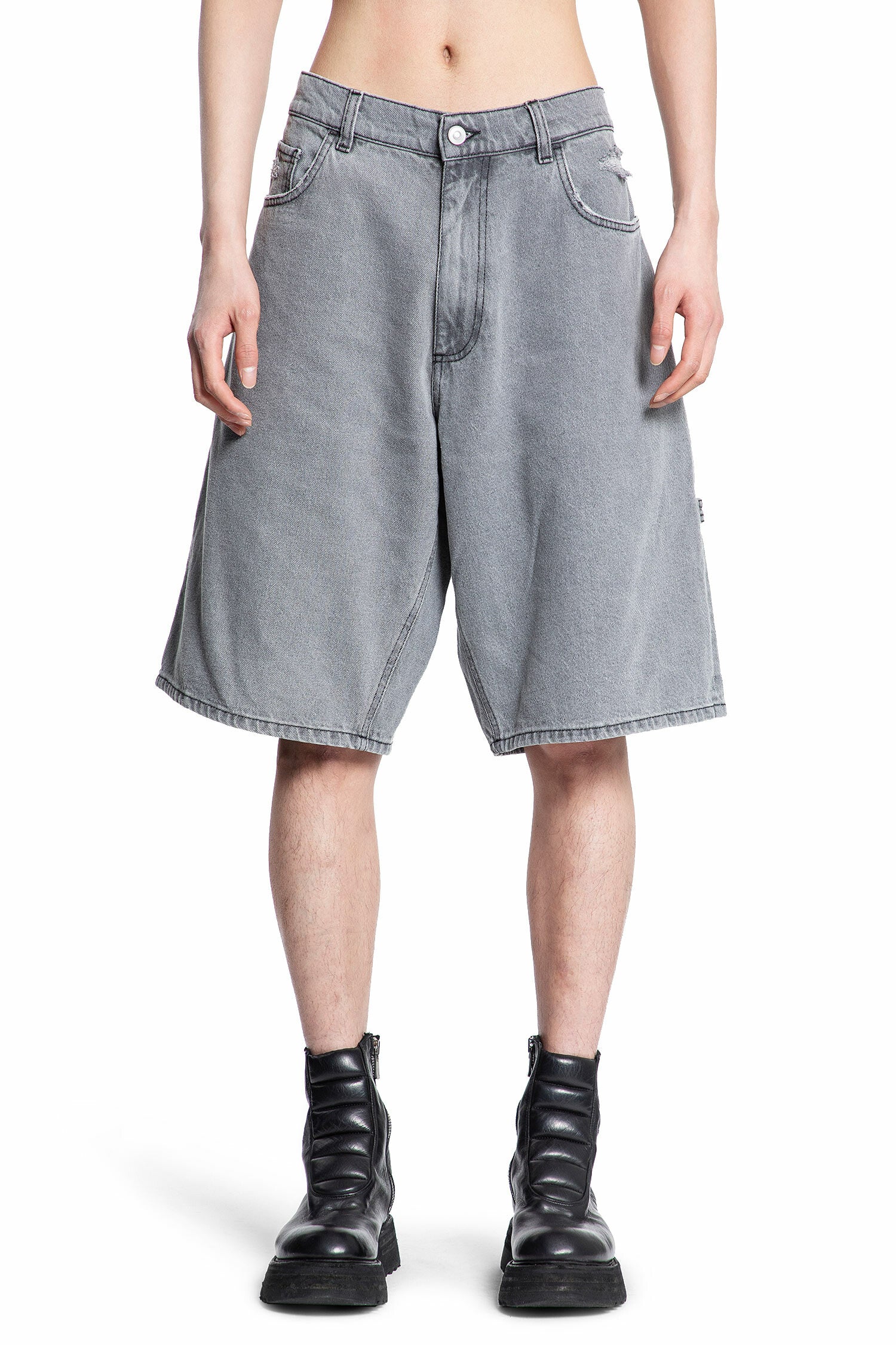 1017 ALYX 9SM MAN GREY SHORTS & SKIRTS