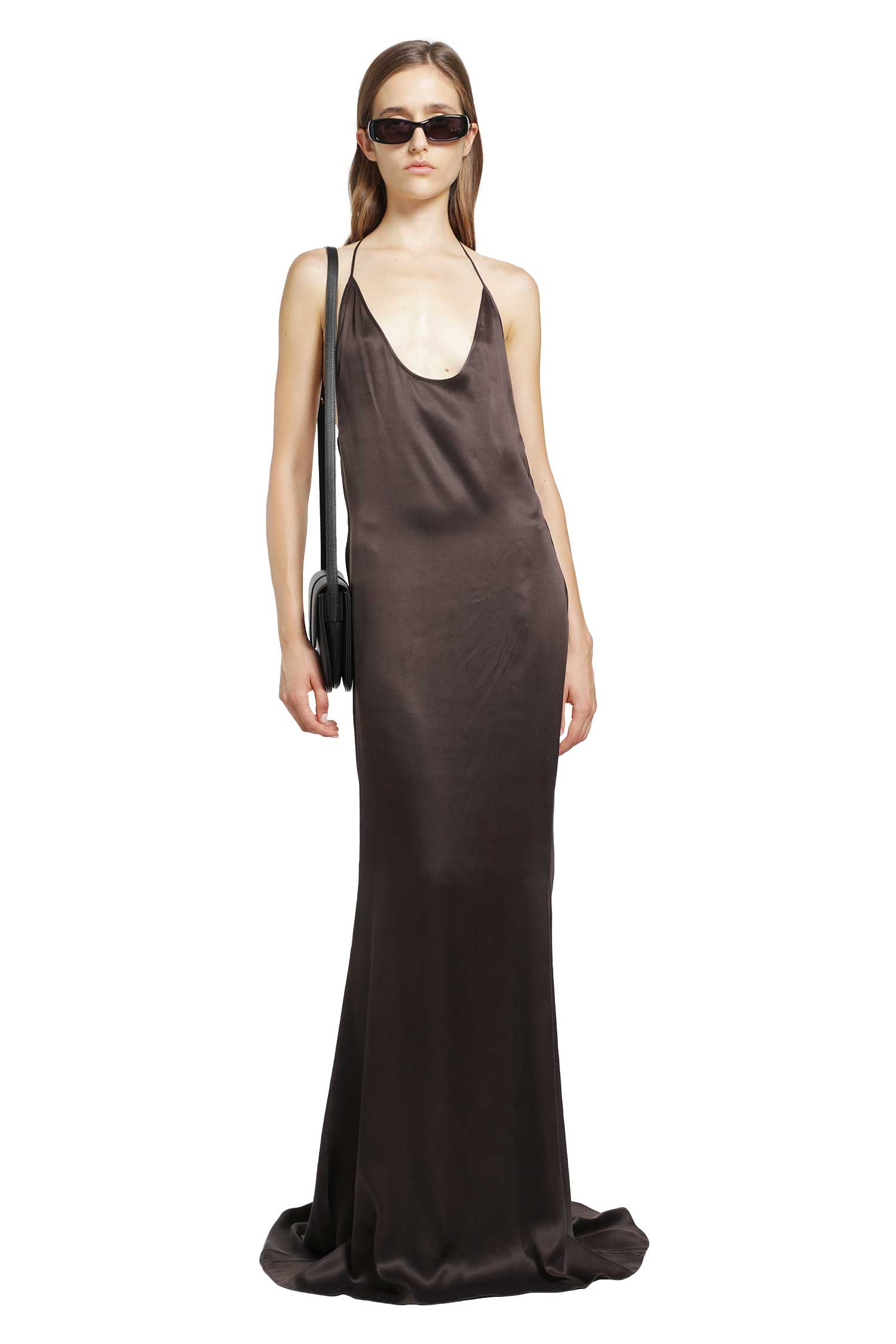 TOM FORD Silk Satin Halterneck Evening Dress woman
