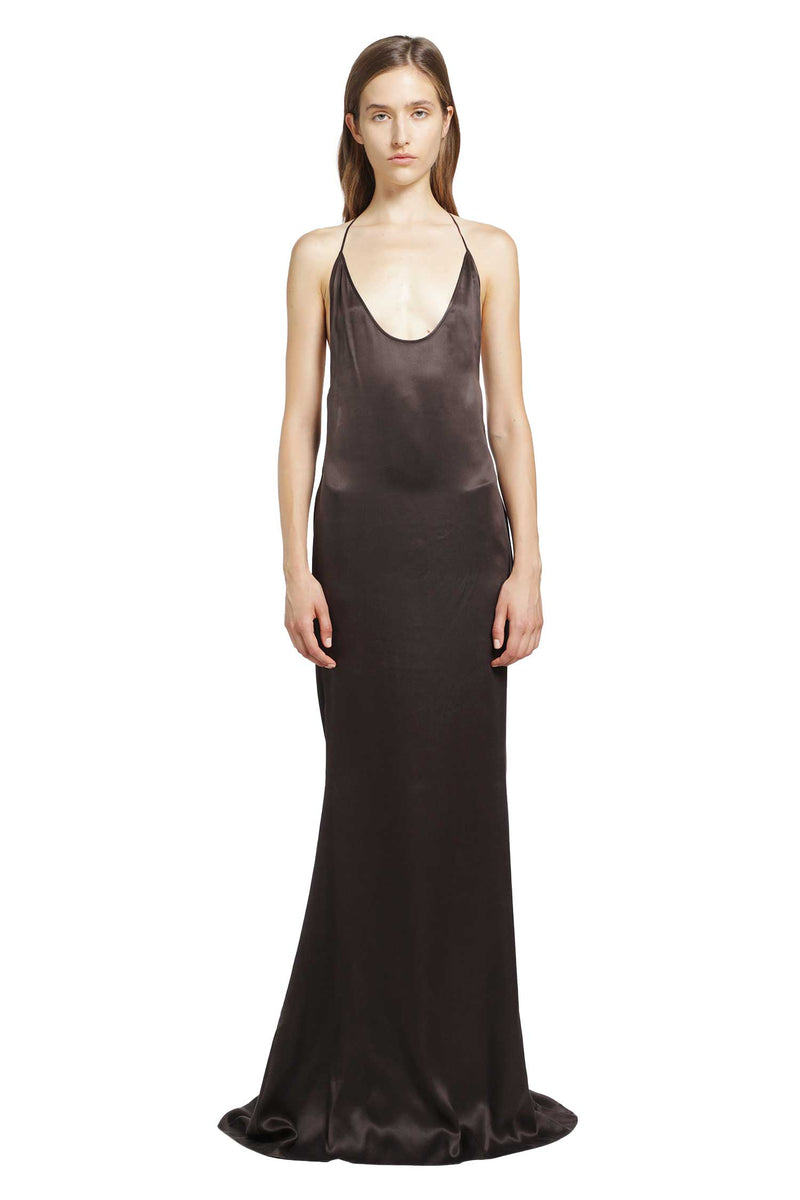 TOM FORD Silk Satin Halterneck Evening Dress woman