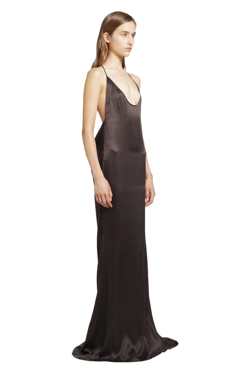 TOM FORD Silk Satin Halterneck Evening Dress woman