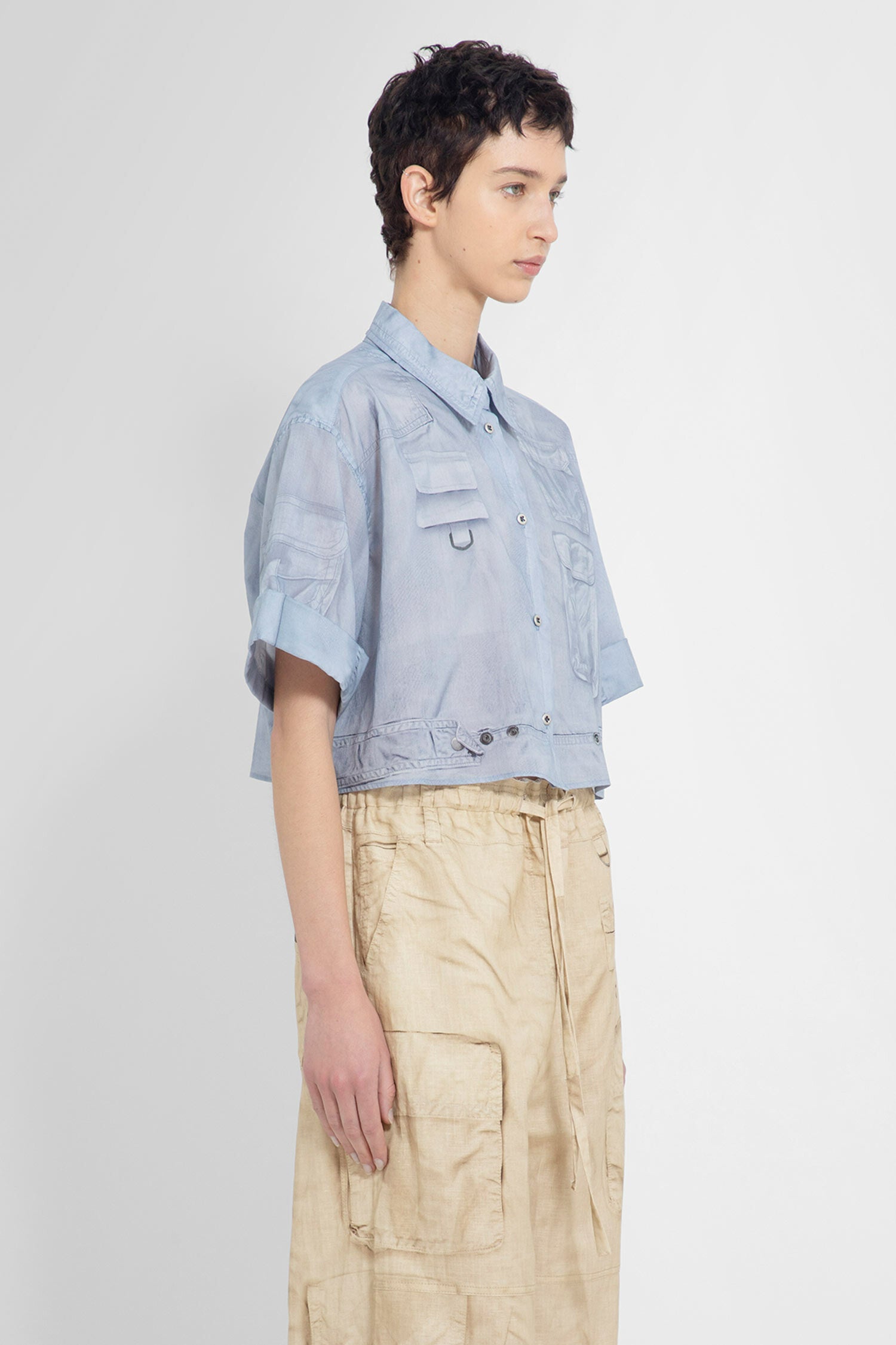 ACNE STUDIOS WOMAN BLUE SHIRTS