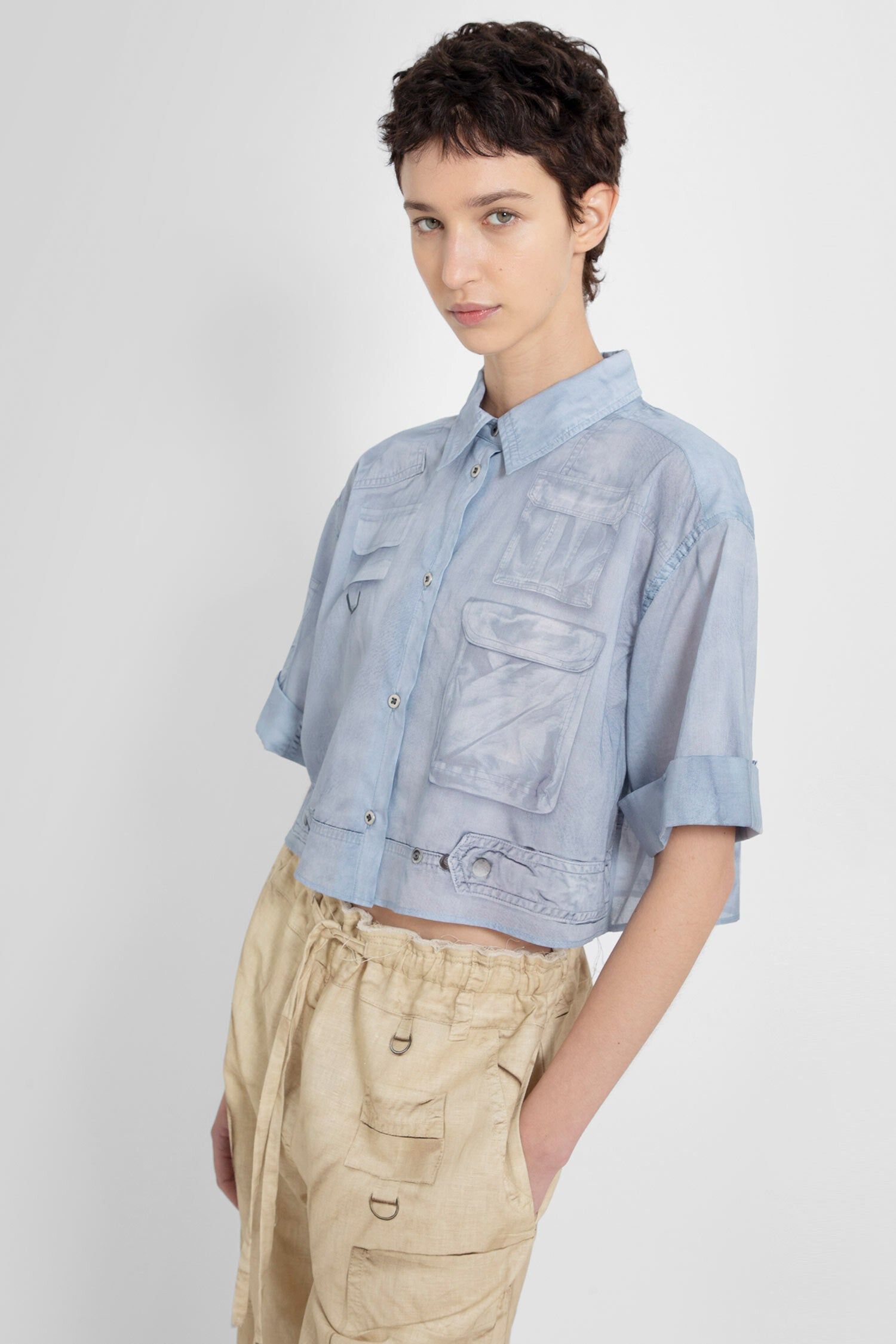 ACNE STUDIOS WOMAN BLUE SHIRTS