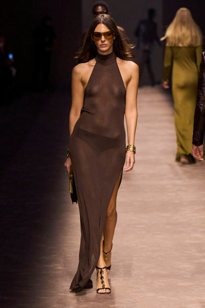 TOM FORD WOMAN BROWN DRESSES