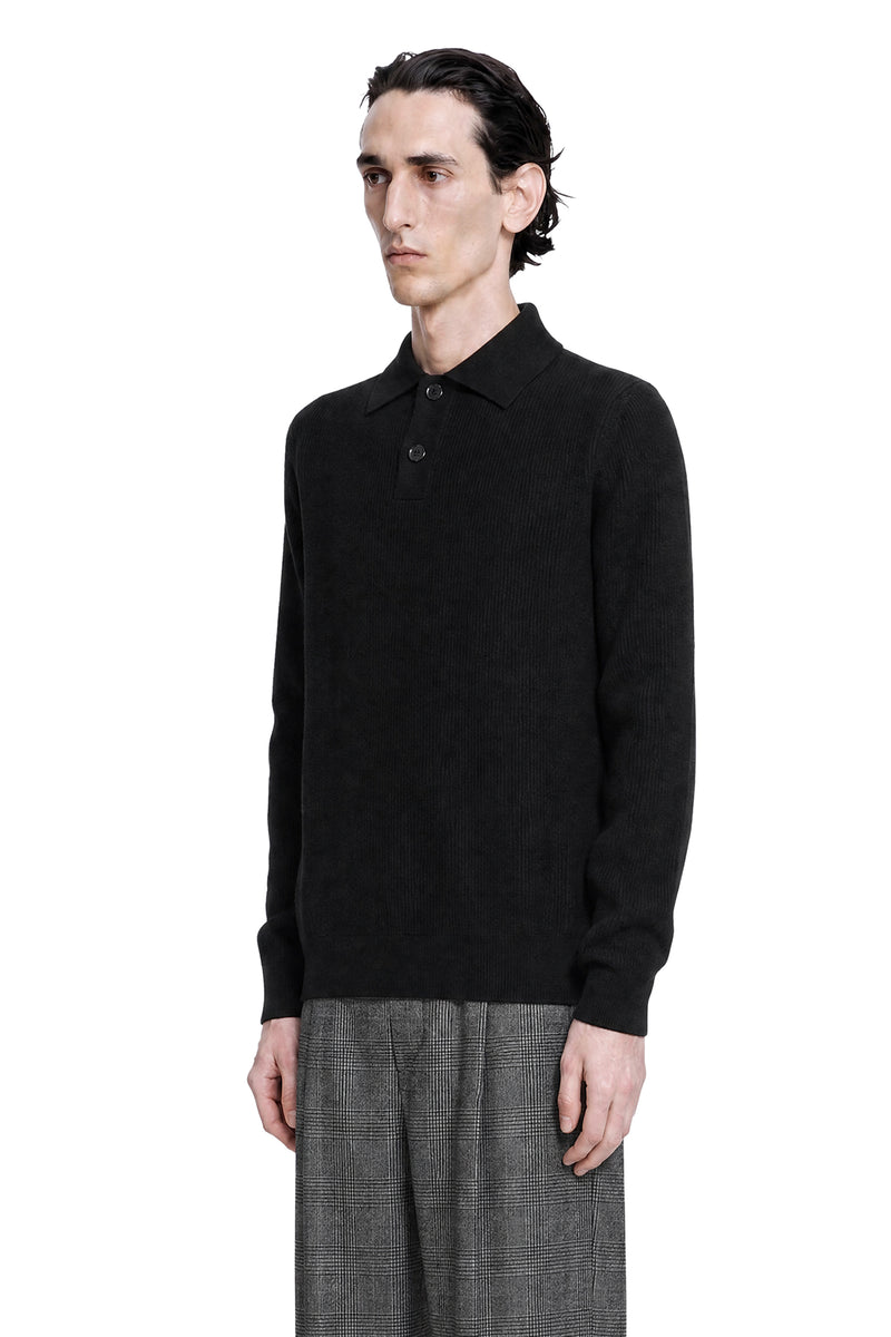 LARDINI Wool and Cashmere Long Sleeve Polo man