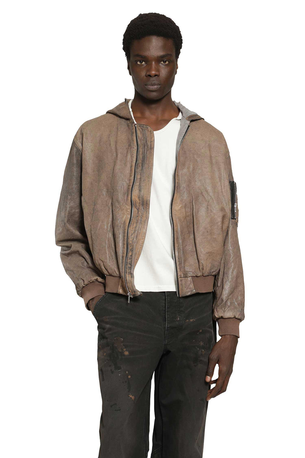 ALEXANDER DIGENOVA Leather Bomber Jacket man