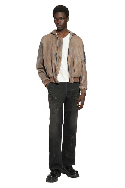 Leather Bomber Jacket
