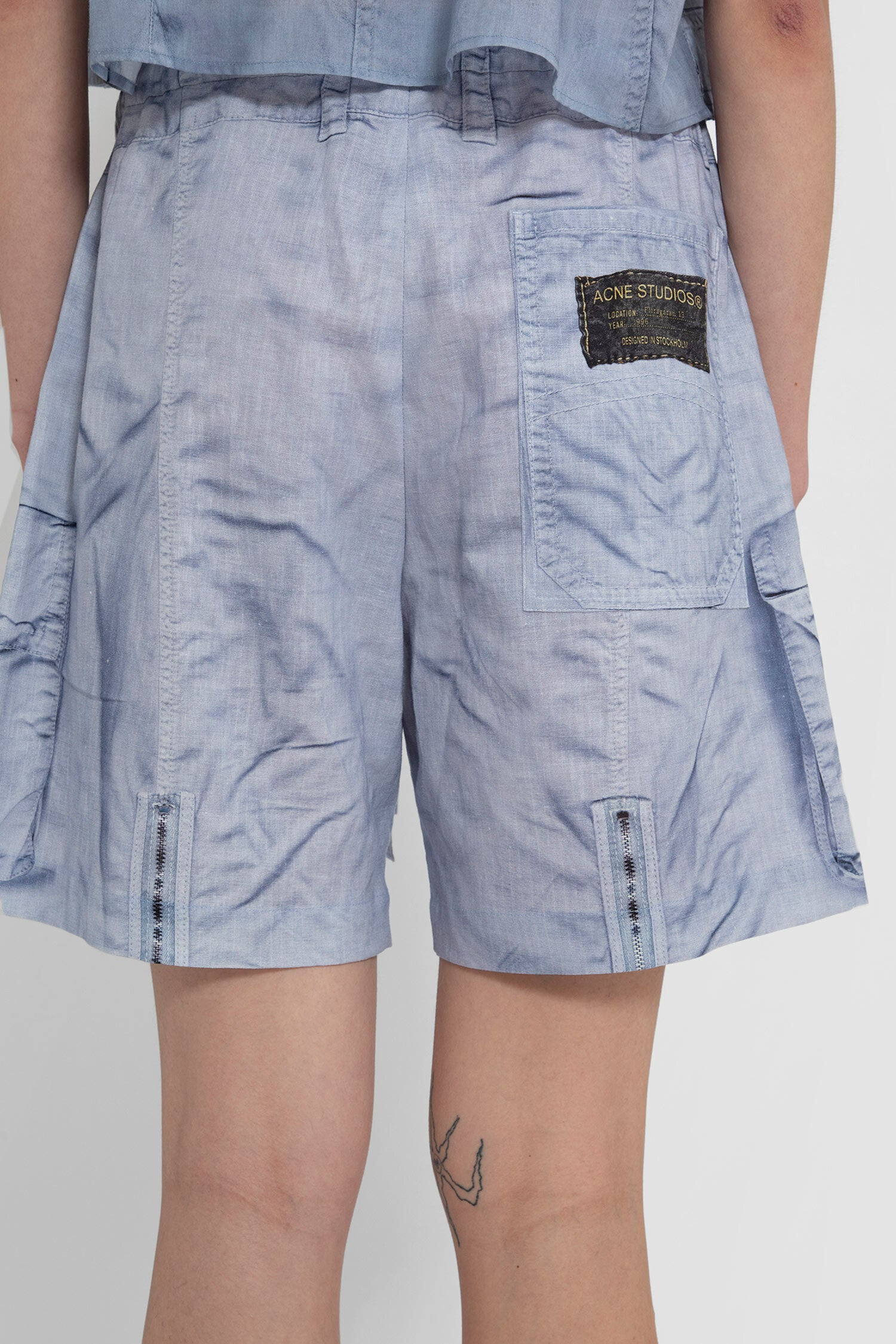 ACNE STUDIOS WOMAN BLUE SHORTS