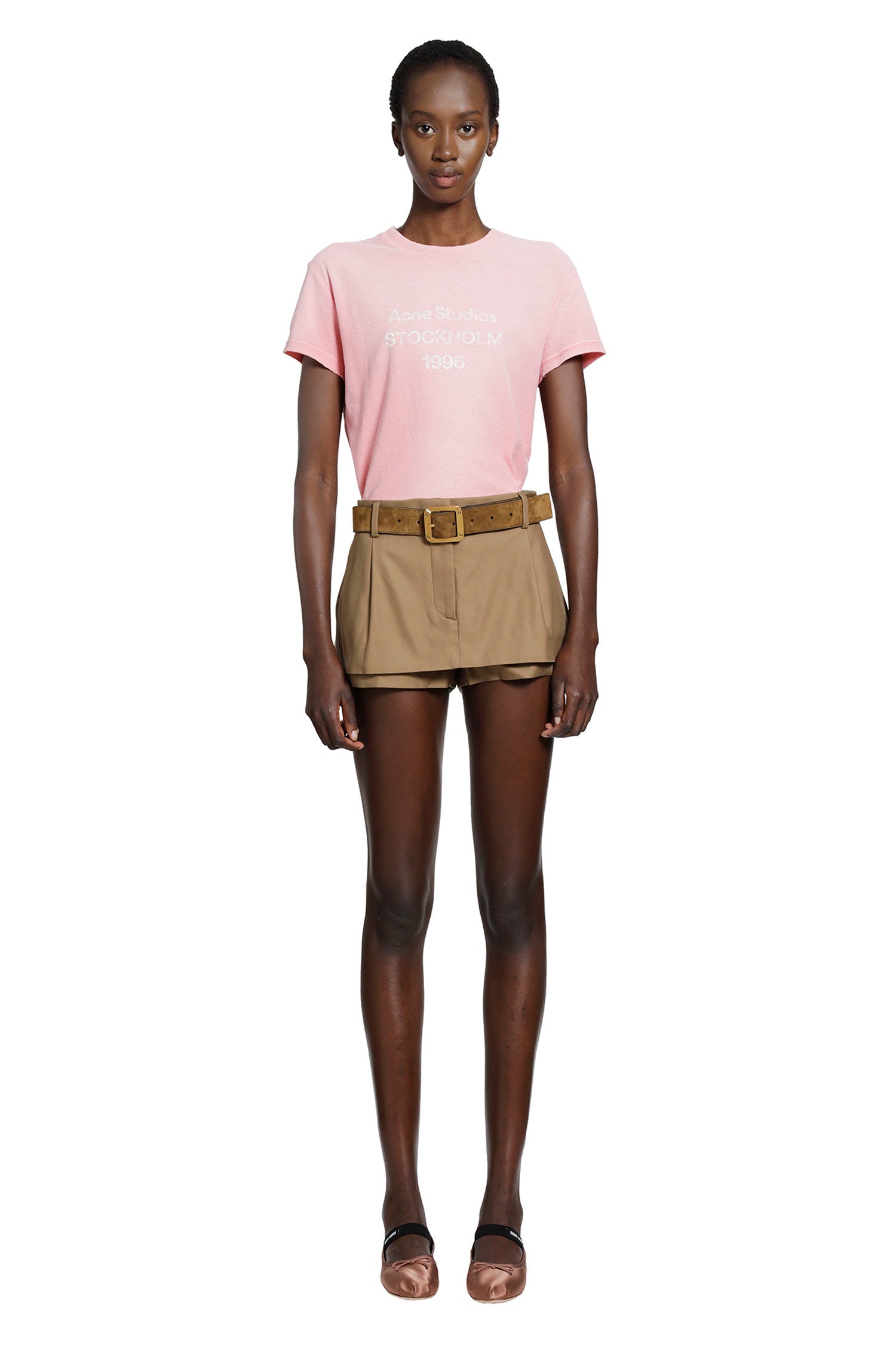 ACNE STUDIOS Layered Satin Mini Skirt woman