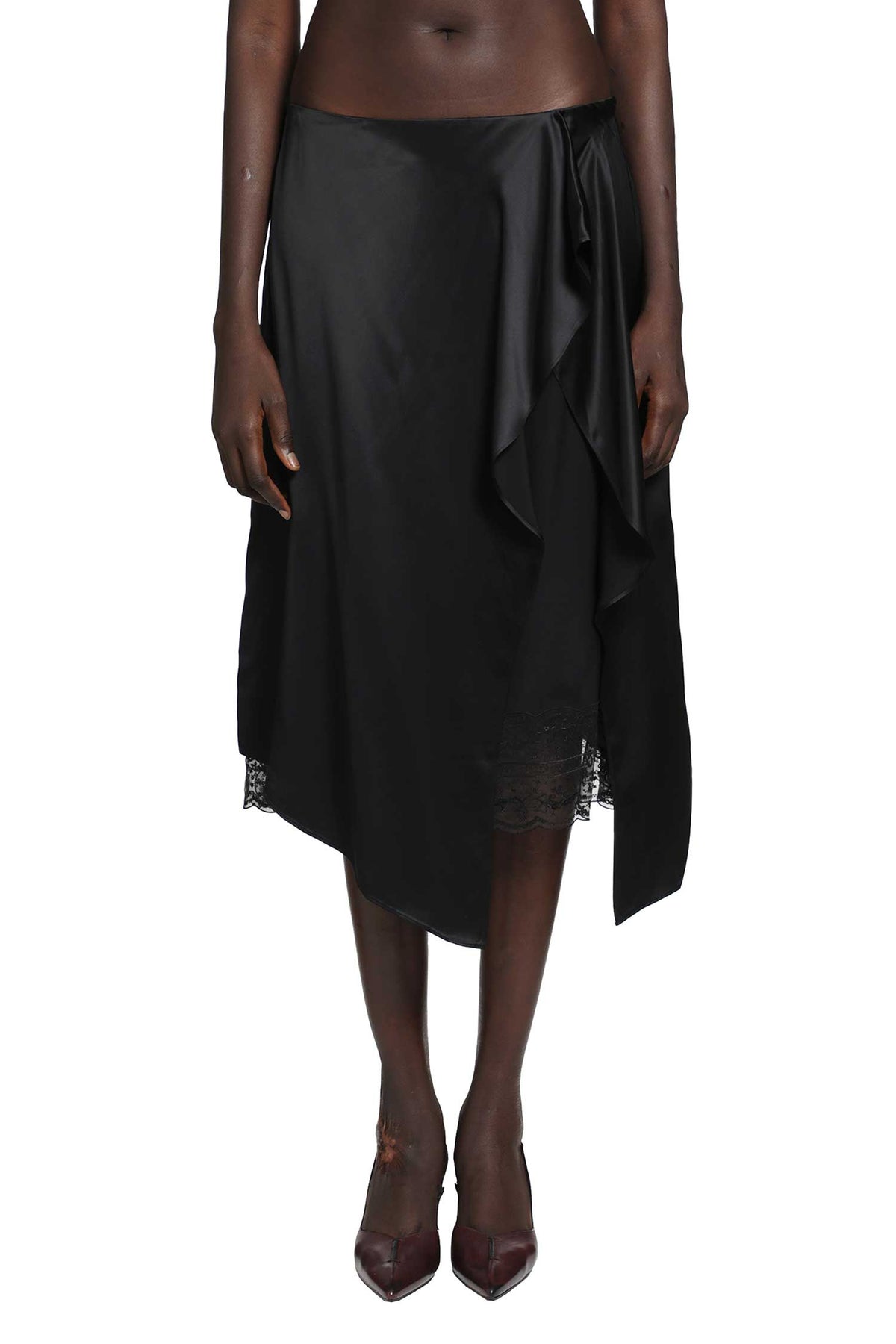 ACNE STUDIOS Layered Satin Skirt woman