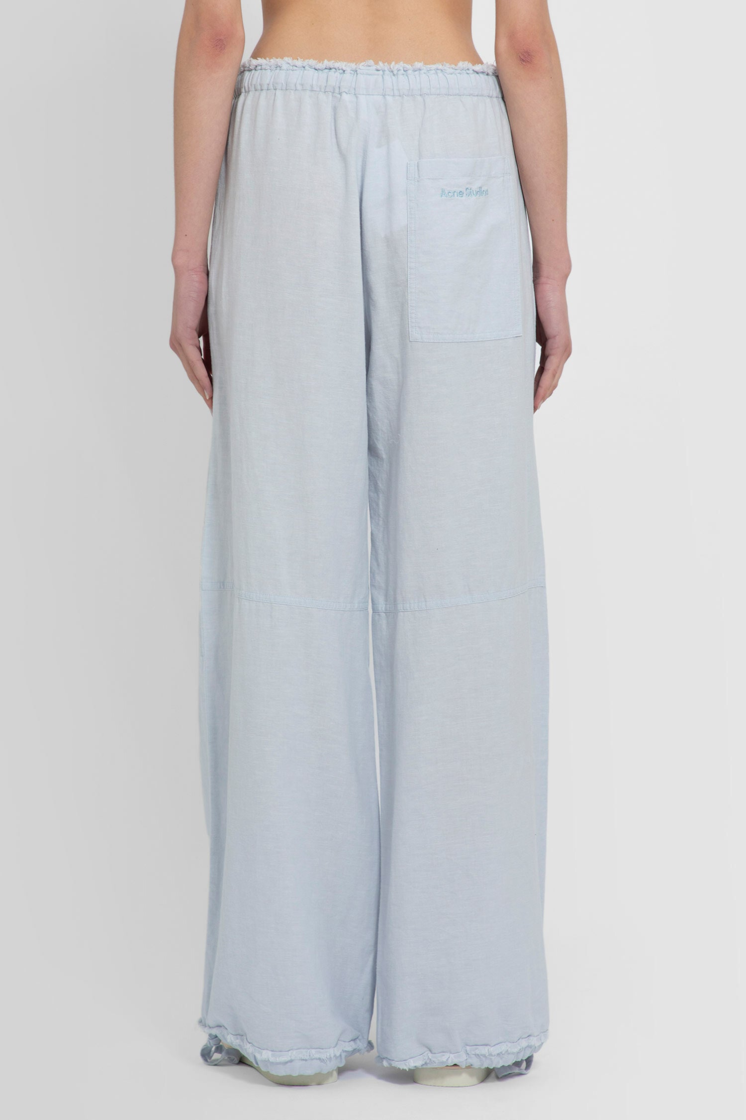 ACNE STUDIOS WOMAN BLUE TROUSERS