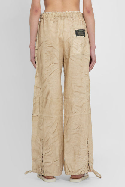 ACNE STUDIOS WOMAN BEIGE TROUSERS