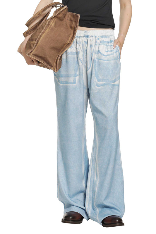 Printed Wide Leg Trousers