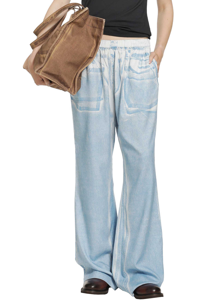 ACNE STUDIOS Printed Wide Leg Trousers woman