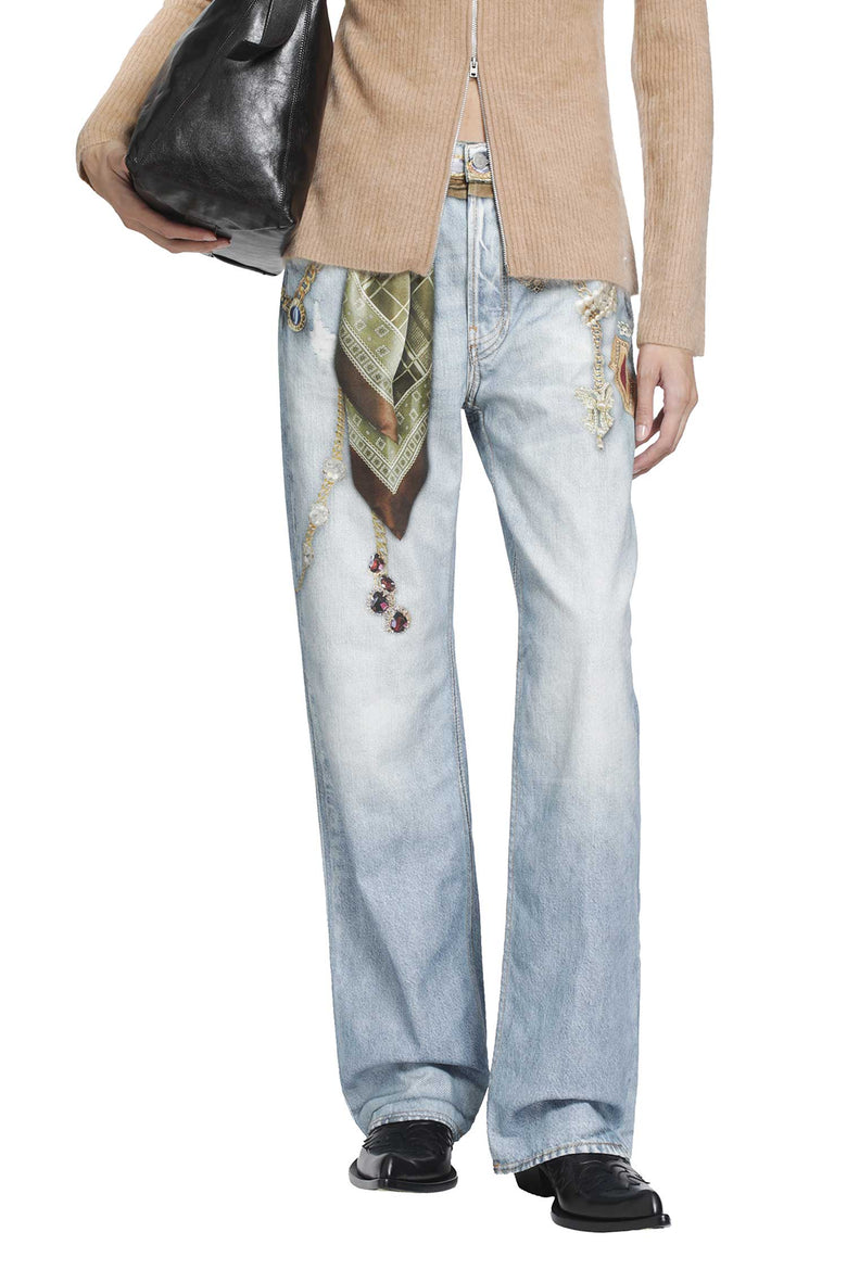 ACNE STUDIOS Trompe-L'Oeil Jeans woman