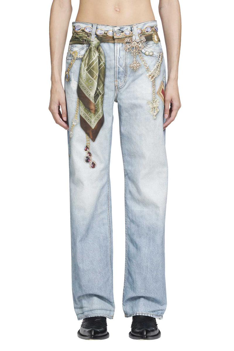 ACNE STUDIOS Trompe-L'Oeil Jeans woman