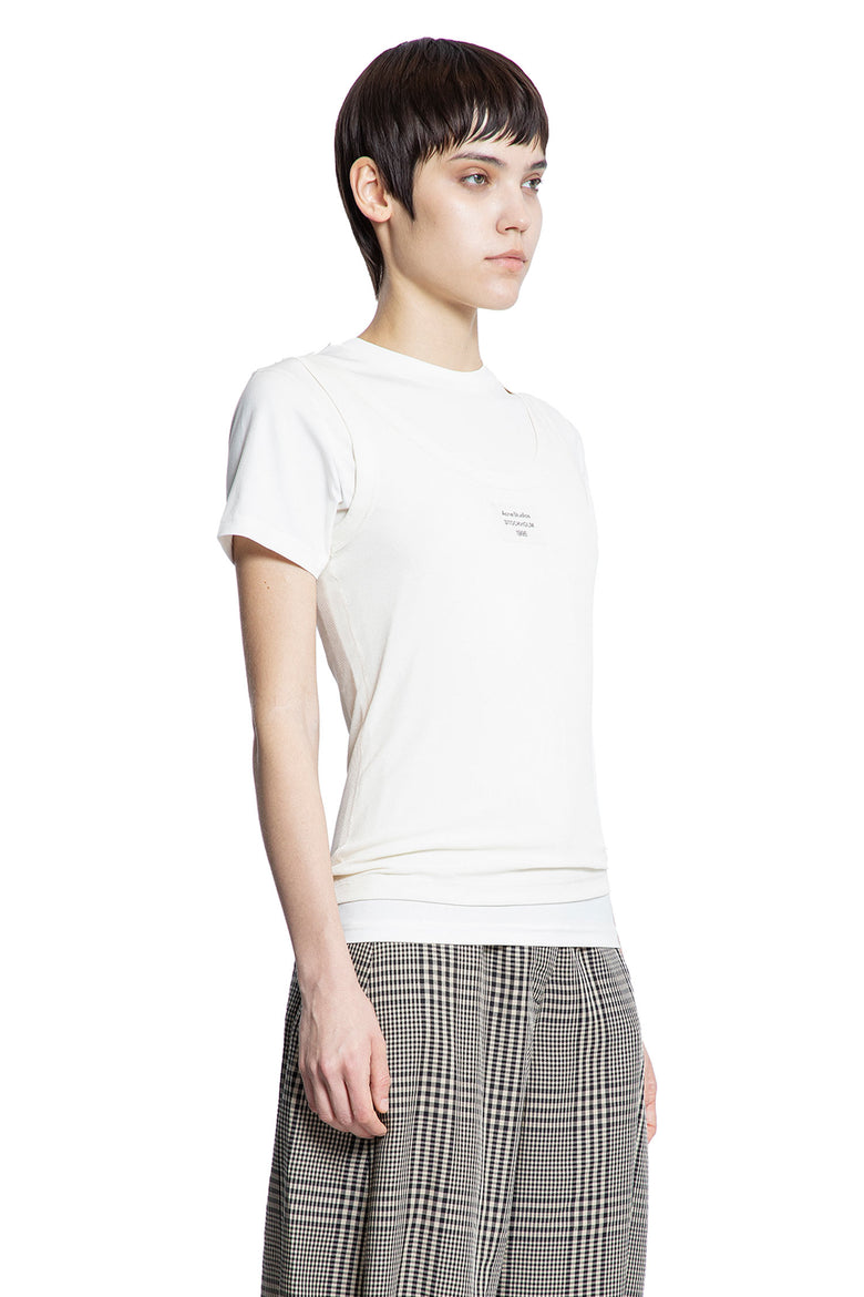 ACNE STUDIOS WOMAN WHITE T-SHIRTS & TANK TOPS