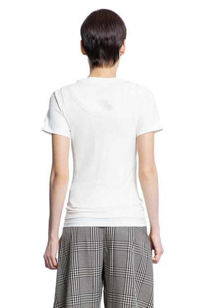 ACNE STUDIOS WOMAN WHITE T-SHIRTS & TANK TOPS