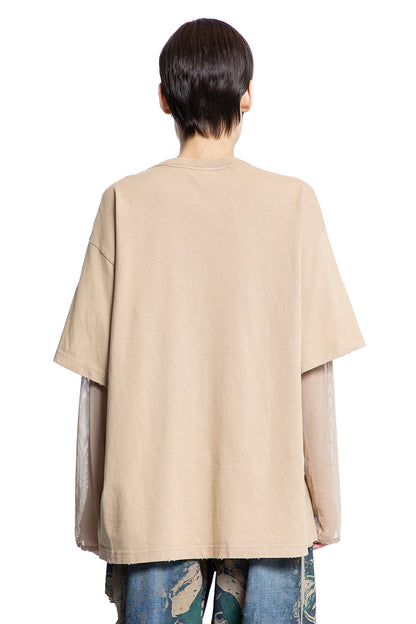 ACNE STUDIOS WOMAN BEIGE T-SHIRTS & TANK TOPS