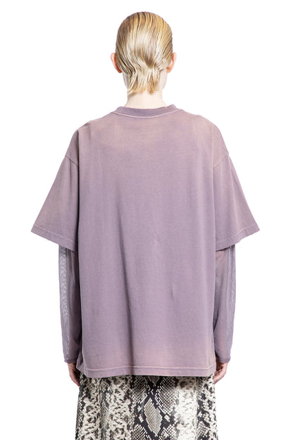 ACNE STUDIOS WOMAN PURPLE T-SHIRTS & TANK TOPS