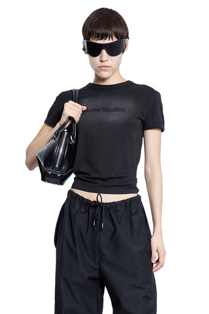 ACNE STUDIOS WOMAN BLACK T-SHIRTS & TANK TOPS