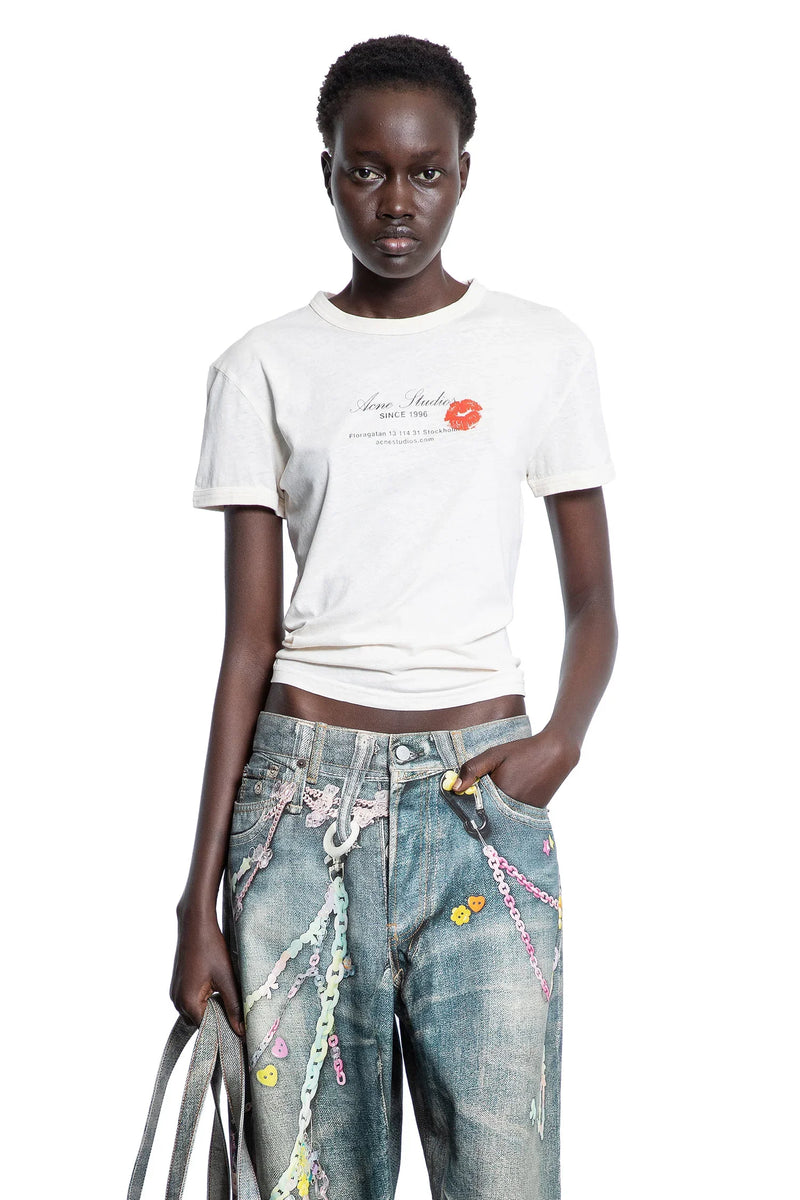 ACNE STUDIOS WOMAN GREY T-SHIRTS & TANK TOPS - Antonioli.eu